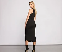 Basic Vibes Knit Midi Dress