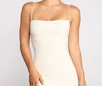 Slaying Knit Sleeveless Ribbed Midi Dress