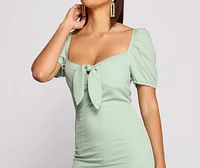 Keep It Sweet Puff Sleeve Mini Dress