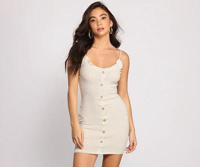 Such A Sweetheart Ribbed Knit Mini Dress