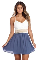 Crochet Lace Mini Dress