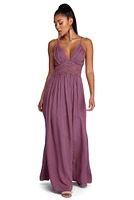 Romantically Crochet Maxi Dress