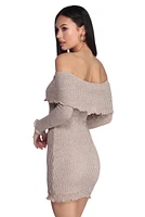 Cutie Cable Knit Mini Dress