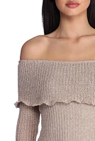 Cutie Cable Knit Mini Dress