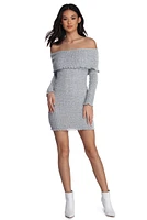 Cutie Cable Knit Mini Dress