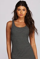 Strike Stripes Midi Dress