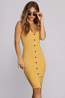 Miss Midi Striped Dress