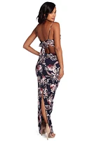 Twist Florals Maxi Dress