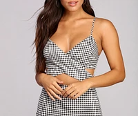 Girly Gingham Mini Dress