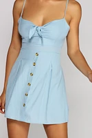Buttoned Beauty Skater Dress