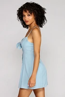 Buttoned Beauty Skater Dress
