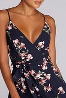 Wrapped Florals Skater Dress