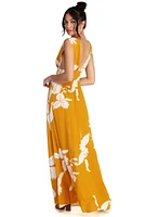 Take The Plunge Floral Maxi Dress