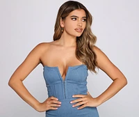 Hooked Denim Mini Dress