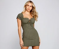 So Fab Ruffled And Smocked Mini Dress