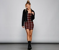 Pretty Plaid Mini Dress
