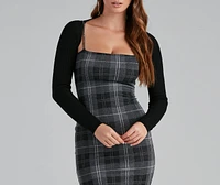 Plaid Perfect Sleeveless Mini Dress