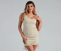 So Charmed One-Shoulder Ruched Dress