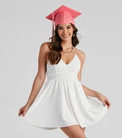 Brunch Vibes Eyelet Skater Dress