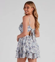 Finest Floral Tie-Back Skater Dress