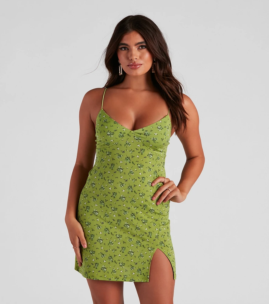 Flirty Floral V-Neck Mini Dress