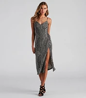 Call of The Wild Midi Slit Dress