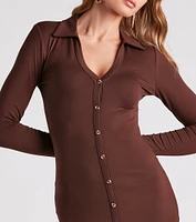 Morning Brew Henley Midi Dress