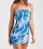 Modern Marvel One-Shoulder Mini Dress