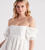 Give Me Butterflies Square Neck Skater Dress