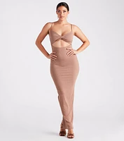 Casual Sultry Vibes Cutout Maxi Dress