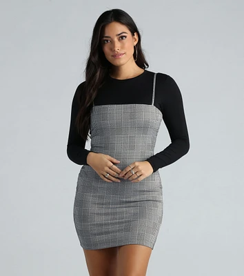 Check It Out Gingham Plaid Mini Dress