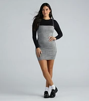 Check It Out Gingham Plaid Mini Dress