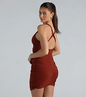Chic Refresh Ruched Bodycon Mini Dress