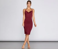 Night Moves Cowl Neck Dress