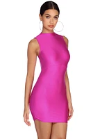 Ruched Nights Neon Mini Dress