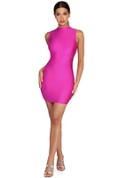 Ruched Nights Neon Mini Dress