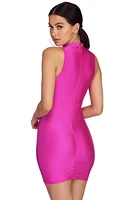 Ruched Nights Neon Mini Dress