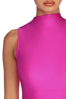 Ruched Nights Neon Mini Dress