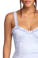 Ruffle Things Up Satin Mini Dress