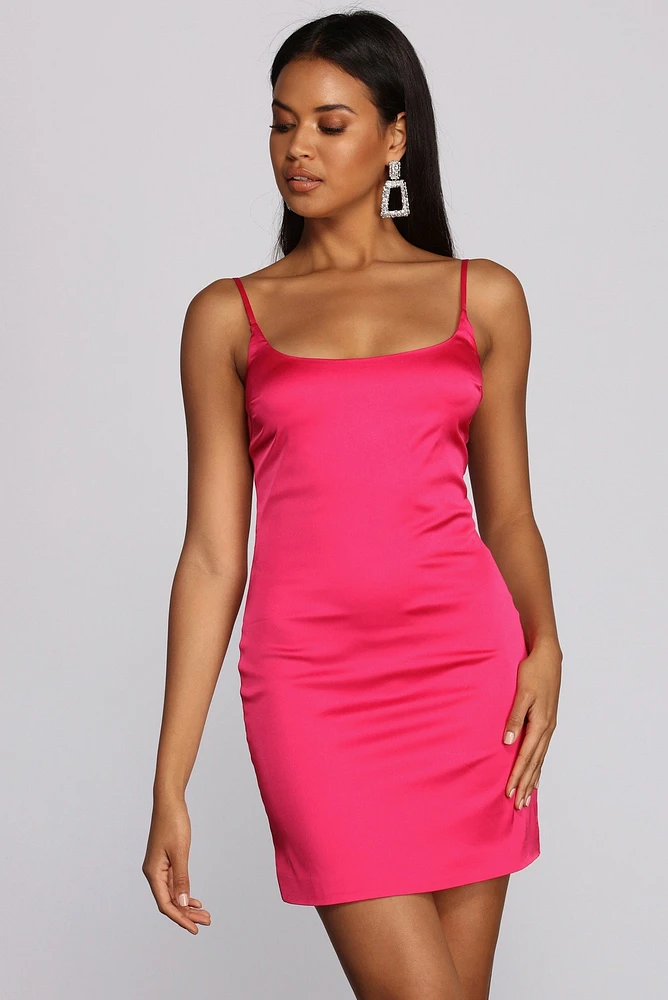 Sassy Satin Mini Dress