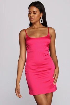 Sassy Satin Mini Dress