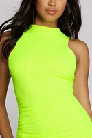 Ruche Hour Sleeveless Mini Dress