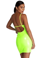 Effortlessly Electric Neon Mini Dress