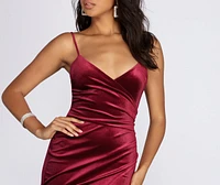Wrapped Velvet Mini Dress