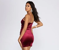 Wrapped Velvet Mini Dress