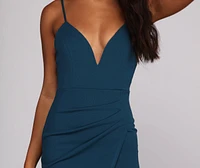 Pleat Me Tonight Asymmetrical Mini Dress