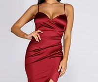 Sweetheart Satin Mini Dress