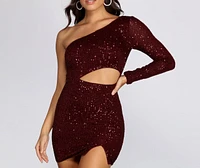 Sassy Sequin Babe Mini Dress