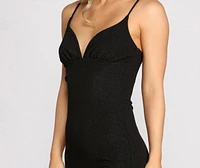 Twinkling Delight Glitter Mini Dress