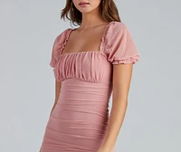 Romance Ruffles Mini Dress